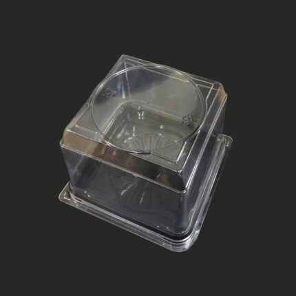 Özge Plastic Square Sliced Cake Carrying Container, 50 Pieces